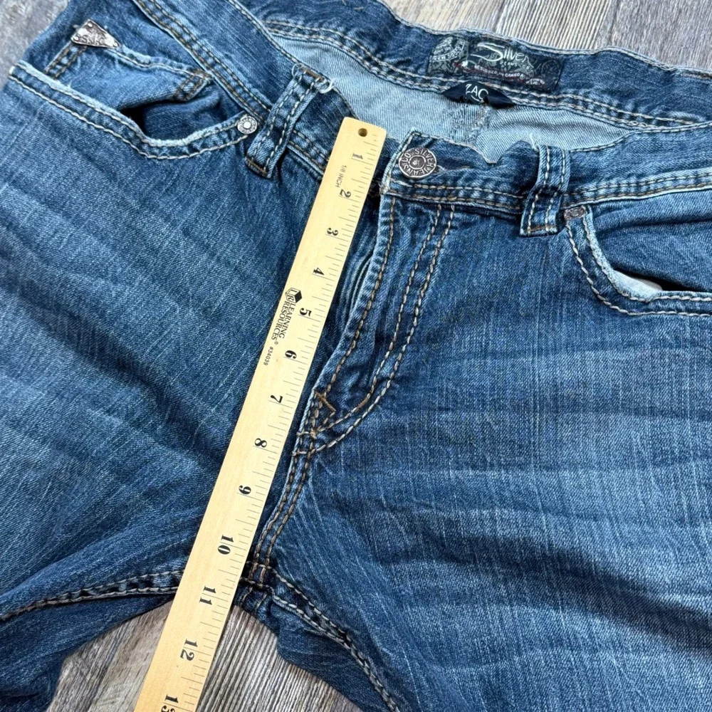 Silver Jeans Zac Relaxed Straight Leg Jeans Mens 38x34 Medium Wash Denim Western